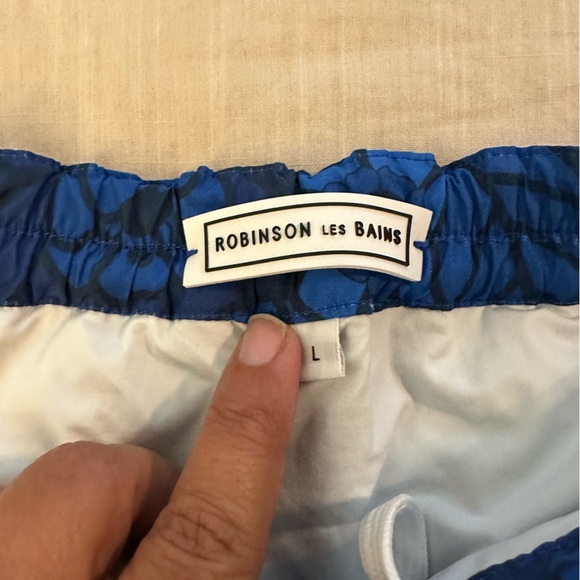 Robinson Les Bains Oxford Long Free Flowers Swim Trunks - Picture 4 of 4